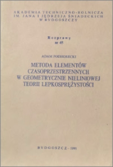 Metoda elementów czasoprzestrzennych w geometrycznie nieliniowej teorii lepkosprężystości