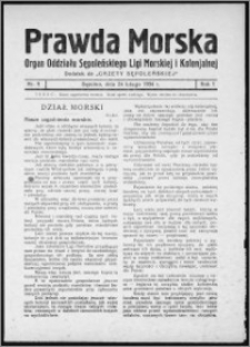 Prawda Morska 1934, R. 1, nr 9