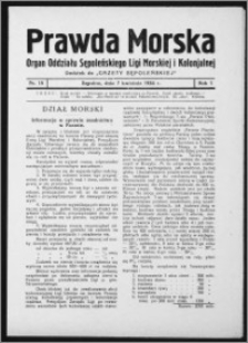 Prawda Morska 1934 R. 1, nr 15