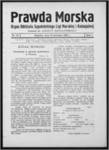 Prawda Morska 1934, R. 1, nr 16
