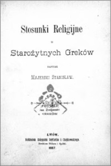 Stosunki religijne u starożytnych Greków