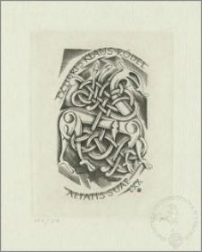 Ekslibris Klausa Rödela - aetatis suae LXX