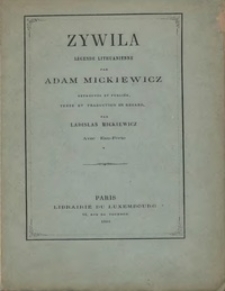Żywila : powiastka z dziejów litewskich