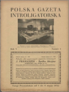 Polska Gazeta Introligatorska 1932, R. 5 nr 4