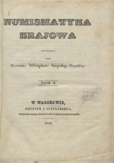 Numismatyka krajowa T. 1