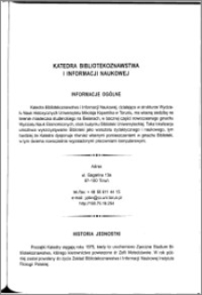 Katedra Bibliotekoznawstwa i Informacji Naukowej UMK