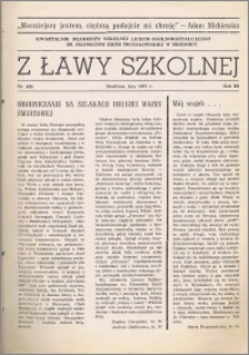 Z ławy szkolnej: Kwartalnik młodzieży szkolnej I Liceum Ogólnokształcącego im. Filomatów Ziemi Michałowskiej R. 1977, Nr. 1(6)