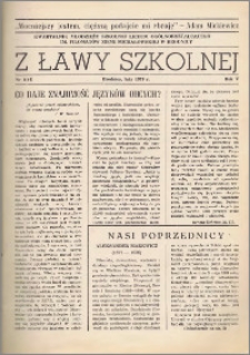 Z ławy szkolnej: Kwartalnik młodzieży szkolnej I Liceum Ogólnokształcącego im. Filomatów Ziemi Michałowskiej R. 1979, Nr. 1(14)