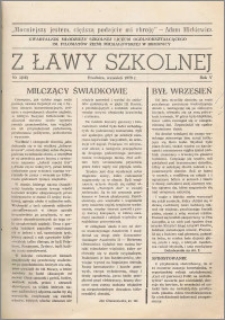 Z ławy szkolnej: Kwartalnik młodzieży szkolnej I Liceum Ogólnokształcącego im. Filomatów Ziemi Michałowskiej R. 1979, Nr. 3(16)