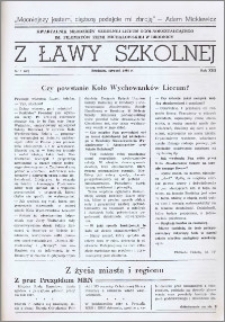 Z ławy szkolnej: Kwartalnik młodzieży szkolnej I Liceum Ogólnokształcącego im. Filomatów Ziemi Michałowskiej R. 1988, Nr. 1(48)