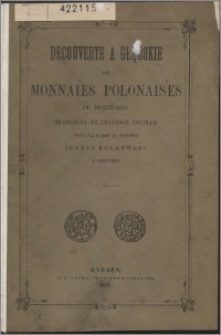 Decouverte a Głębokie des monnaies polonaises du moyen-age