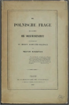 Der polnische Frage im lichte der socialwissenschaft sendschreiben an Herrn Schultze-Delitsch