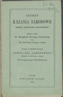 Cztery kazania narodowe księdza Alexandra Jełowickiego