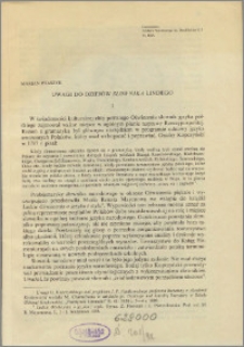 Uwagi do dziejów "Słownika" Lindego