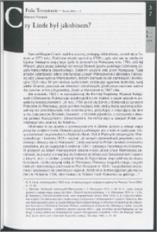 Czy Linde był jakobinem?