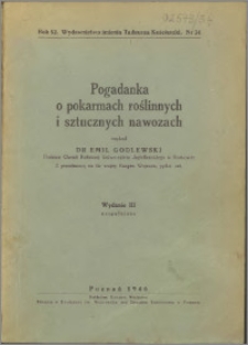 Pogadanka o pokarmach roślinnych i nawozach sztucznych