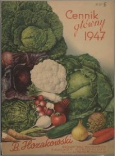 B. Hozakowski: cennik główny 1947